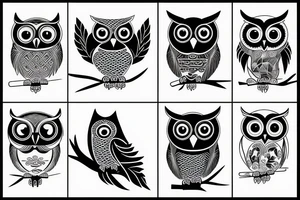 A scale with an owl tattoo idea