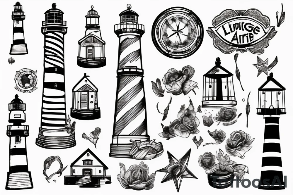 lighthouse tattoo idea