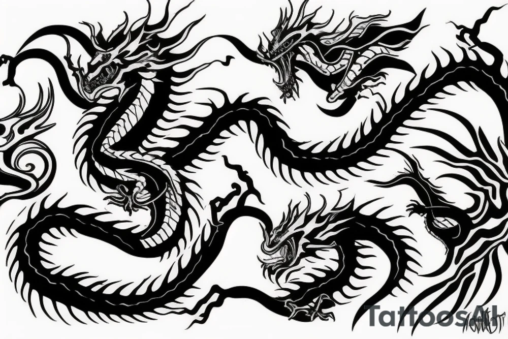 Screaming Dragon tattoo idea
