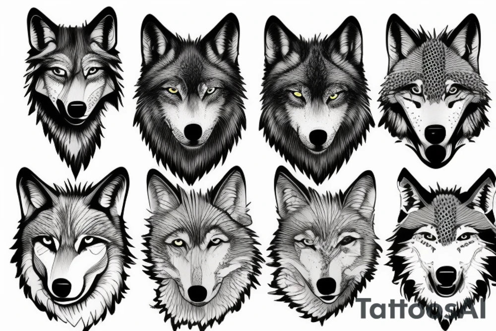 a wolf tattoo idea