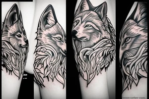 a wolf tattoo idea