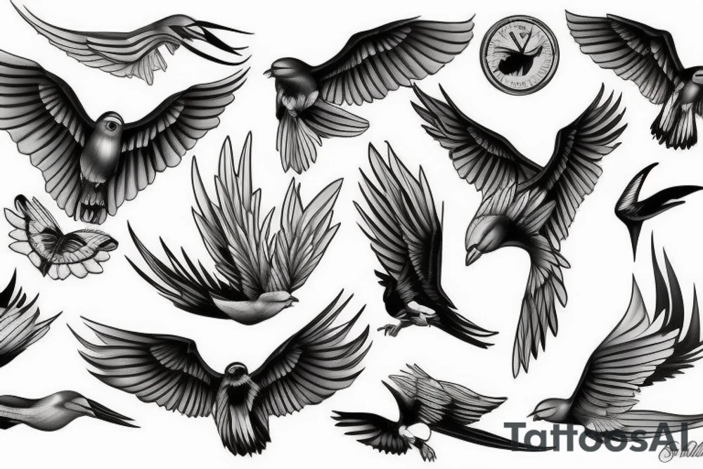 Flying Swift tattoo idea