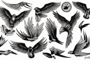 Flying Swift tattoo idea