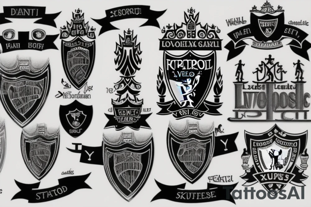 Liverpool FC combined with music as topic tattoo idea
