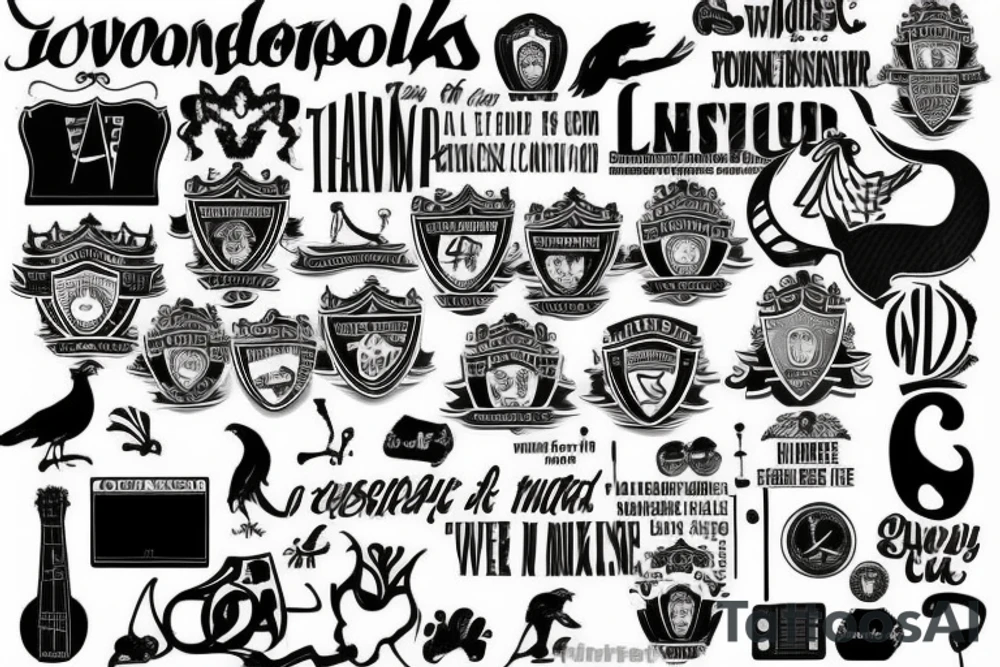 Liverpool FC combined with music as topic tattoo idea