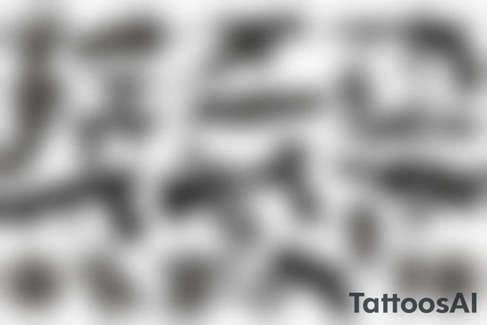 War guns tattoo idea