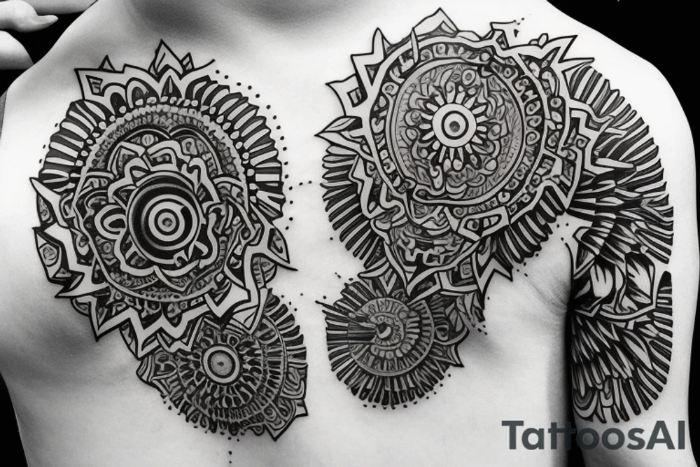The name VIA in a symmetric way tattoo idea