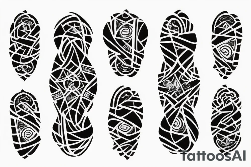 The name VIA in a symmetric way tattoo idea