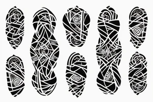 The name VIA in a symmetric way tattoo idea