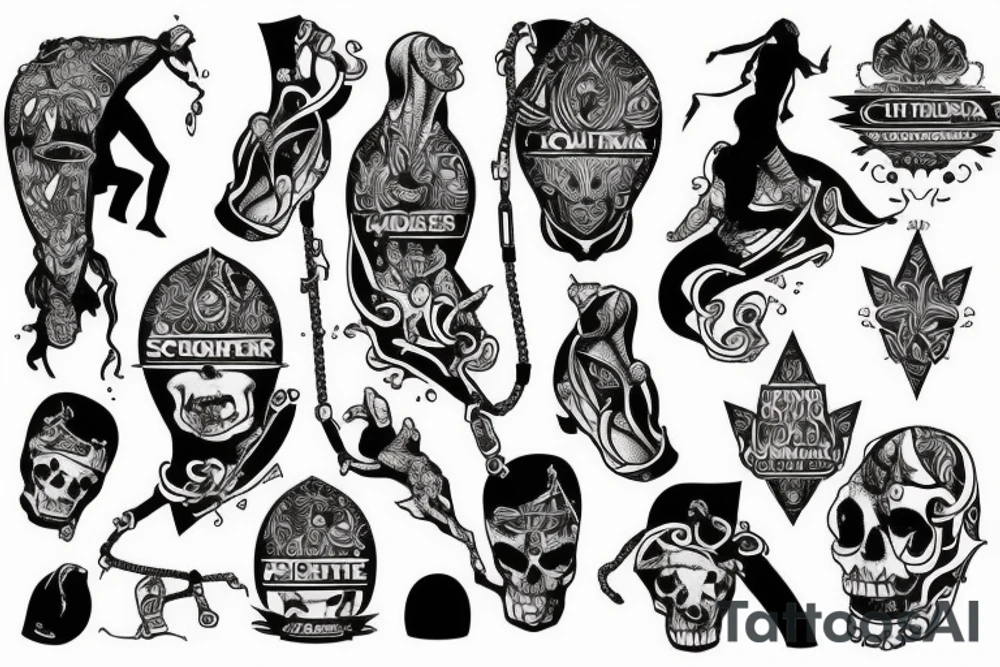 Cuerda piqueta mosqueton escalada tattoo idea