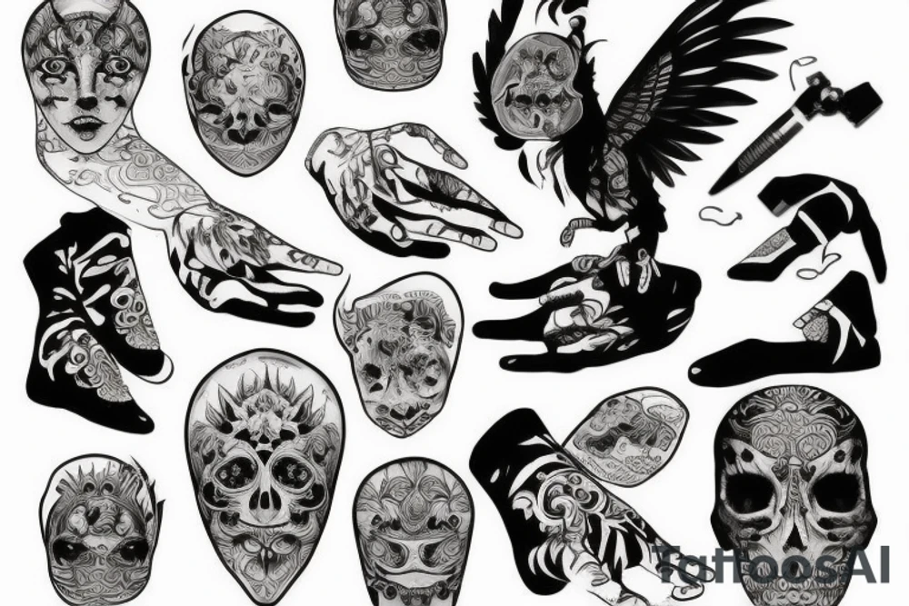 Cuerda piqueta mosqueton escalada tattoo idea