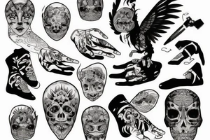 Cuerda piqueta mosqueton escalada tattoo idea