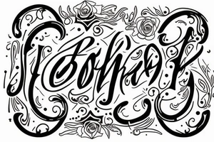 The name VIA in a symmetric way tattoo idea