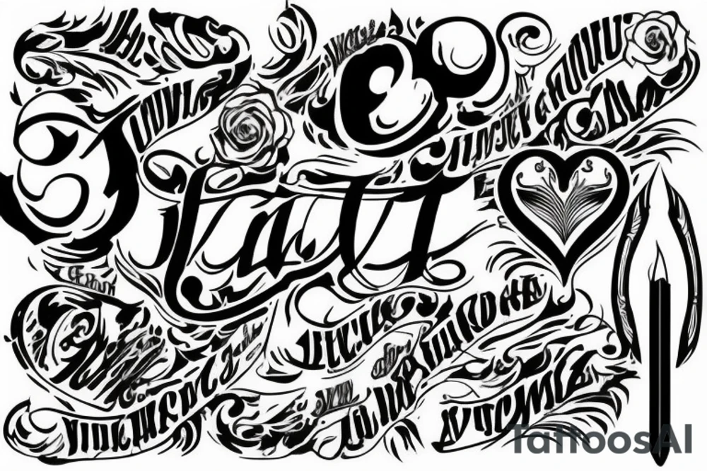 the word VIA tattoo idea