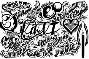 the word VIA tattoo idea
