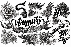 the word "VIA" tattoo idea