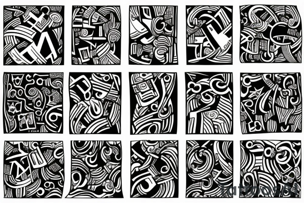 squares tattoo idea