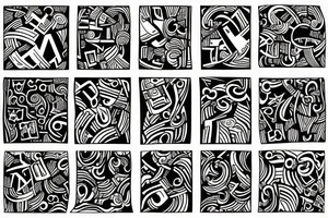 squares tattoo idea