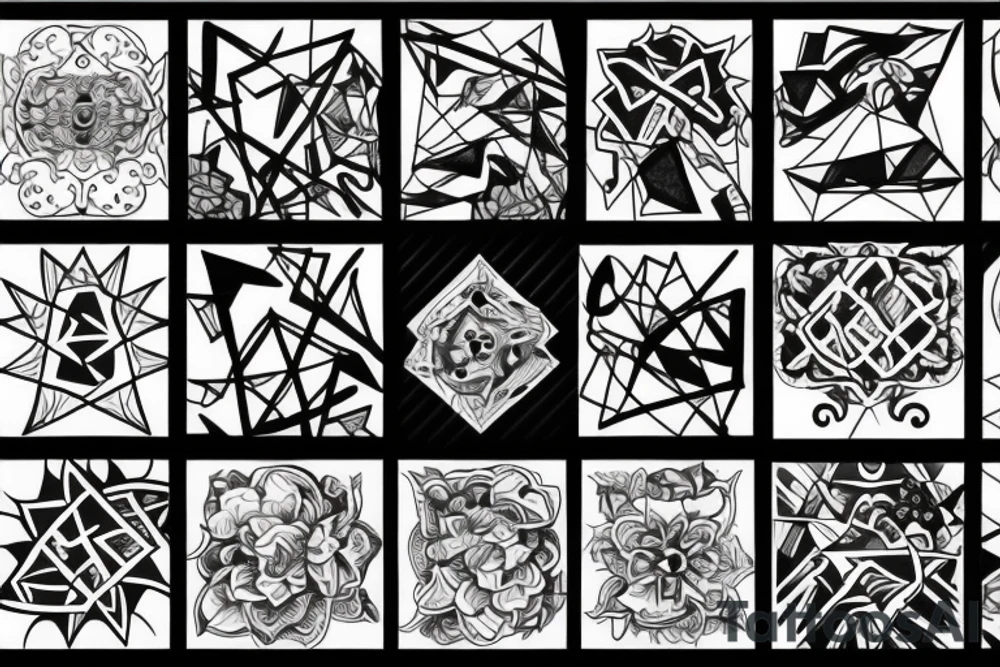 squares tattoo idea