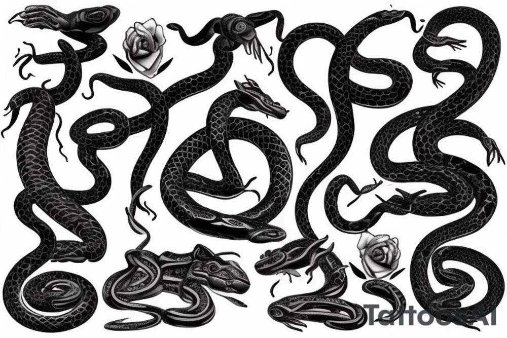 poseidón sculpture with lacoonte 
snakes tattoo idea