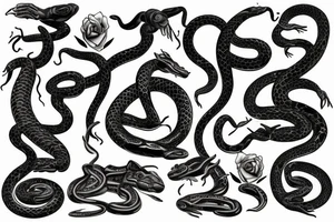 poseidón sculpture with lacoonte 
snakes tattoo idea