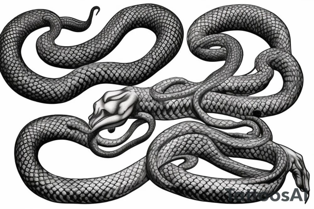 poseidón sculpture with lacoonte 
snakes tattoo idea