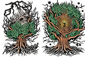 “No tree, it is said, can grow to heaven unless its roots reach down to hell.” tattoo idea