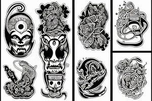 koiran ja lohikäärmeen sekoitus tattoo idea