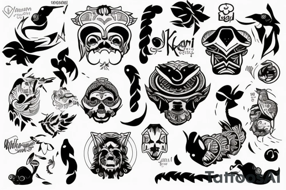 koiran ja lohikäärmeen sekoitus tattoo idea