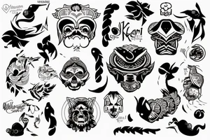 koiran ja lohikäärmeen sekoitus tattoo idea