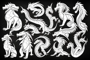dog dragon tattoo idea