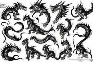dog dragon tattoo idea