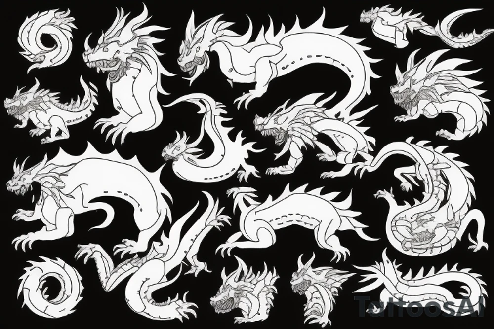 dog dragon tattoo idea