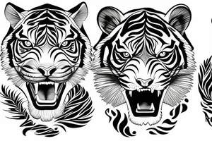 Tiger and water tattoo idea