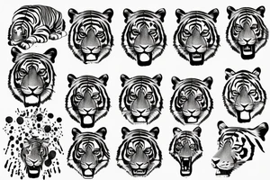 Tiger and water tattoo idea