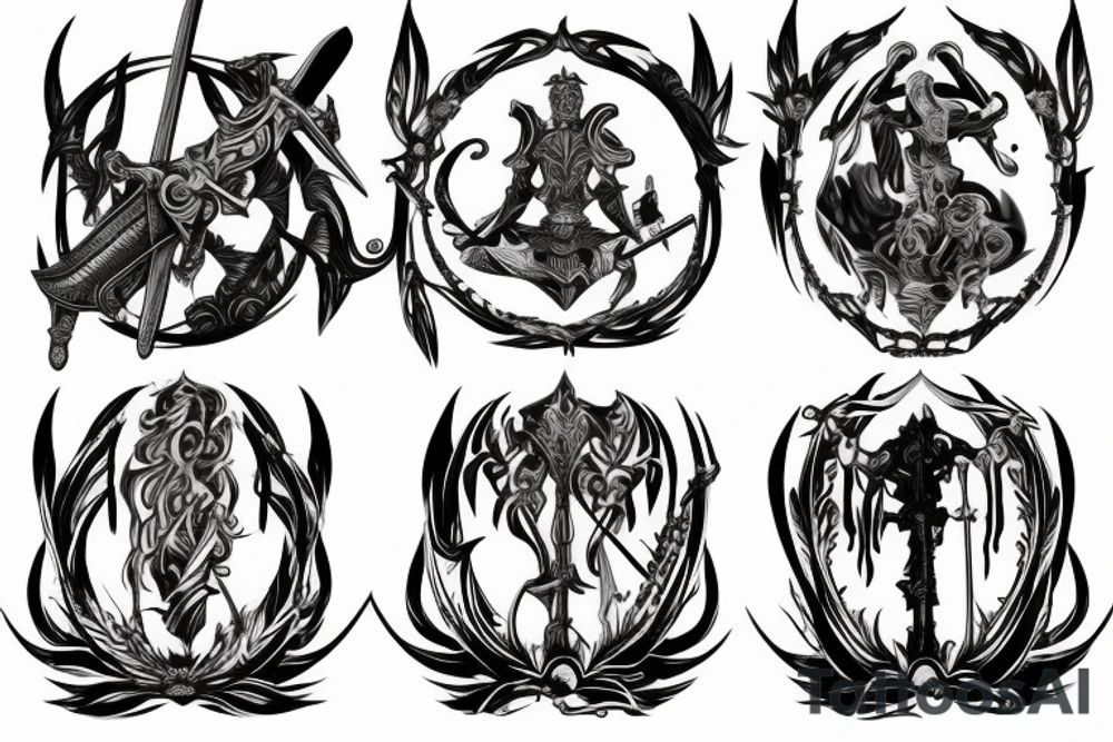 sword back tattoo tattoo idea
