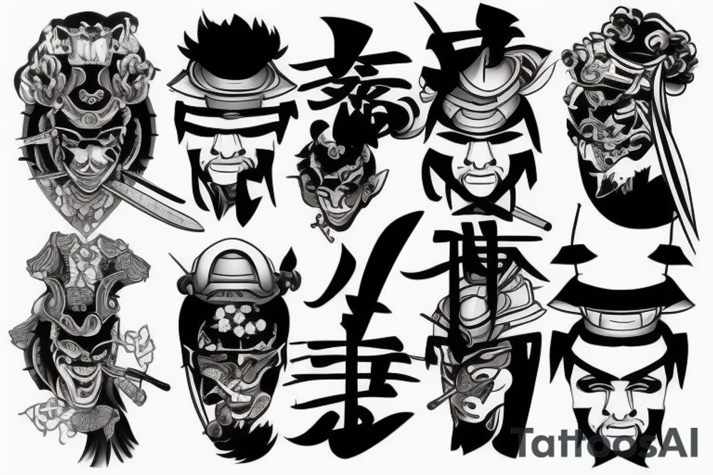 Samurai petto tattoo idea