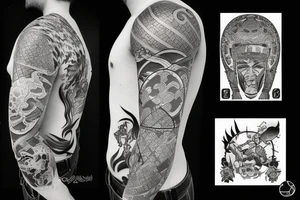 Samurai petto tattoo idea