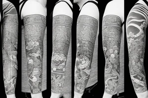 Samurai realistic tattoo idea