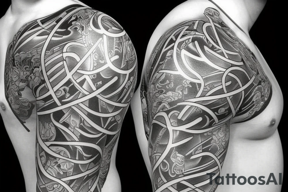 Samurai realistic tattoo idea