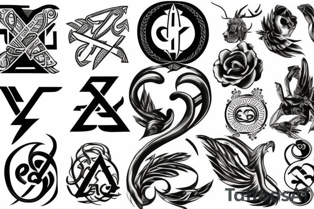 Alpha und Omega symbol tattoo idea