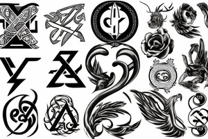 Alpha und Omega symbol tattoo idea