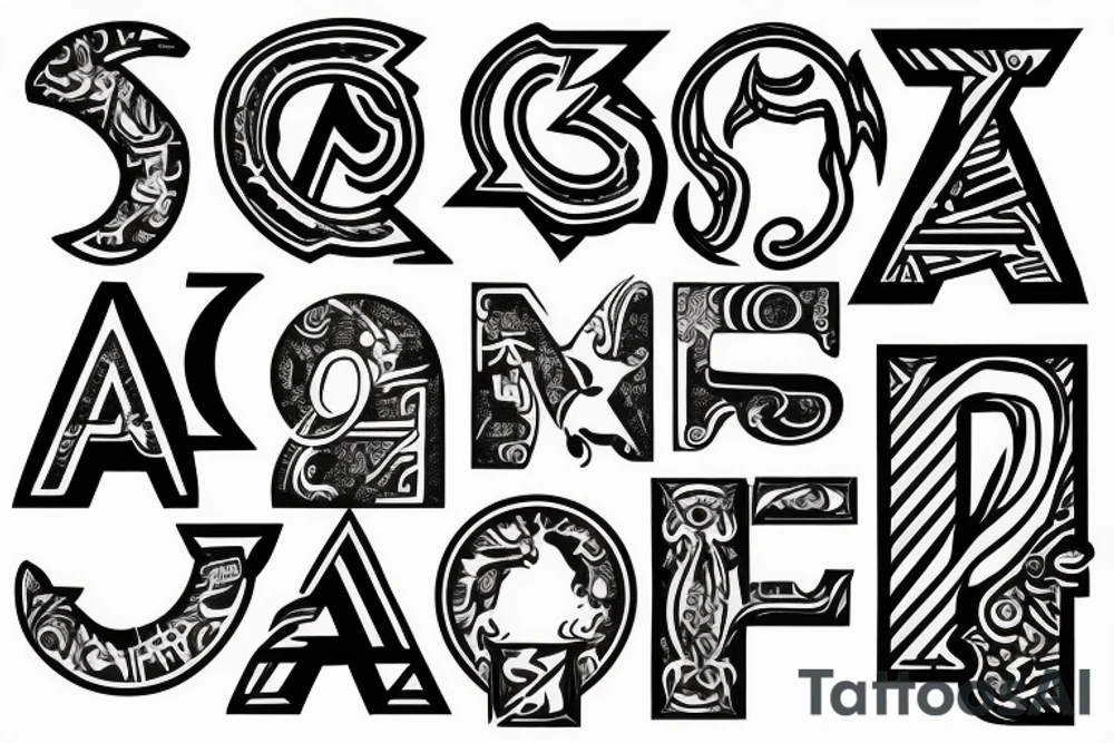 Alpha und Omega letters symbol tattoo idea