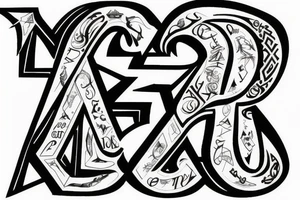 Alpha und Omega letters symbol tattoo idea
