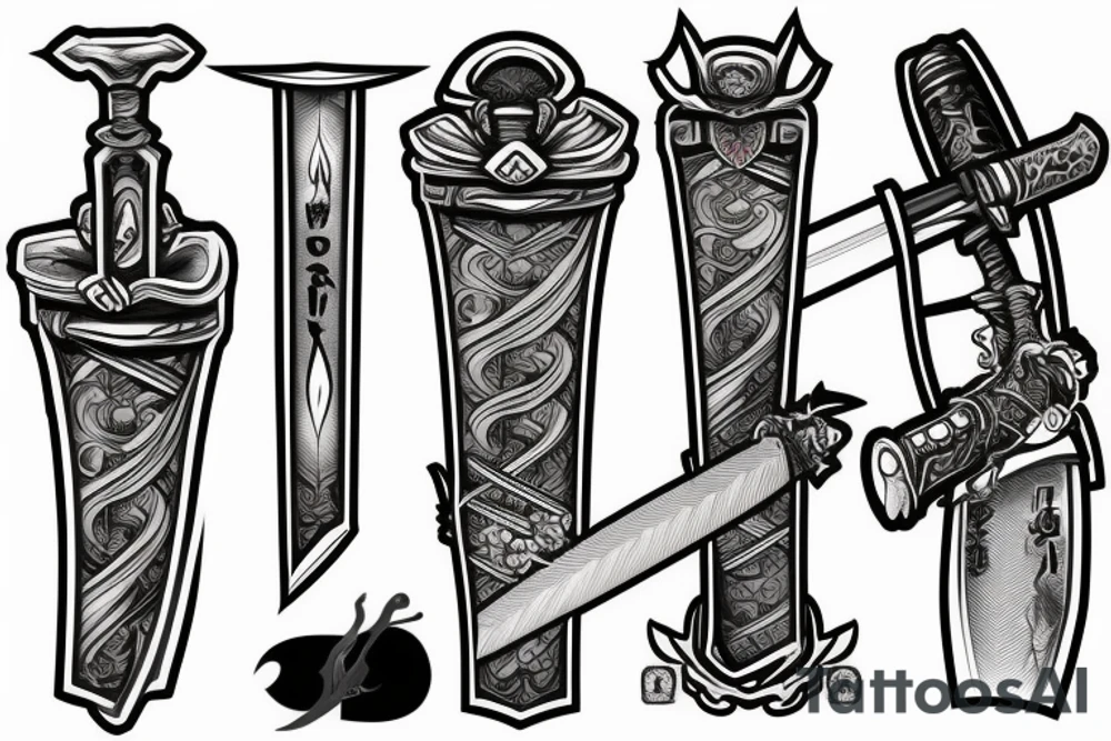 Katana sword tattoo idea
