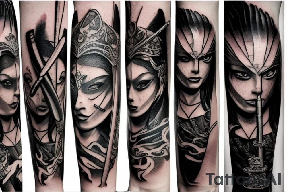 Katana sword tattoo idea