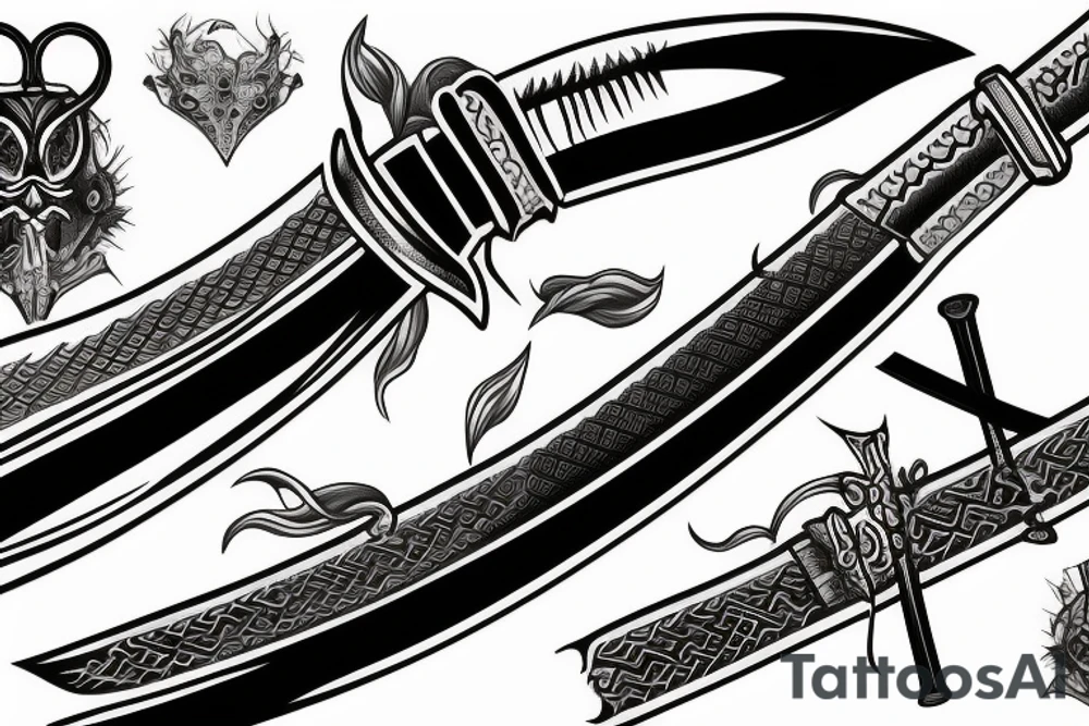 Katana sword tattoo idea