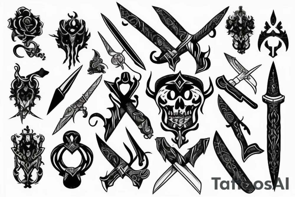 Dagger Blade tattoo idea