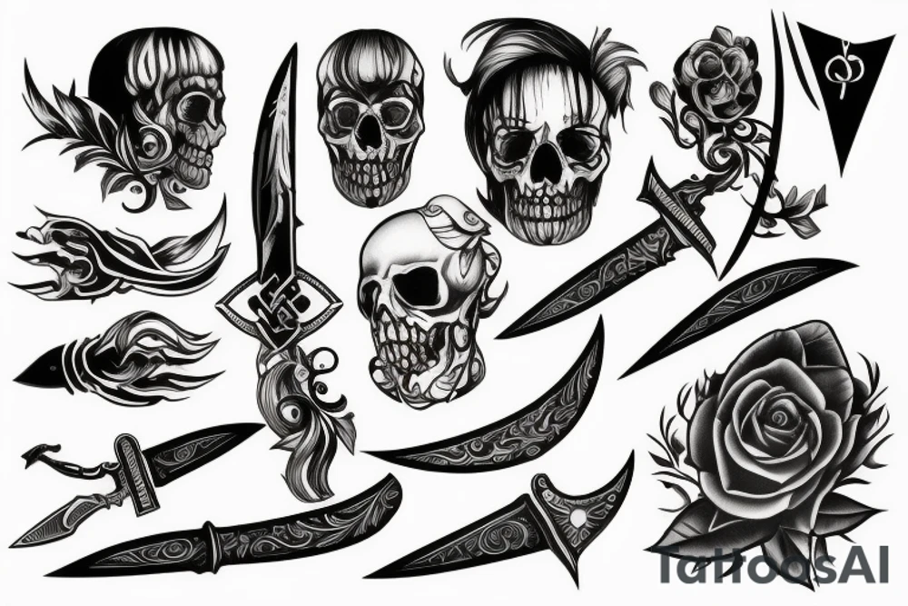 Dagger Blade tattoo idea