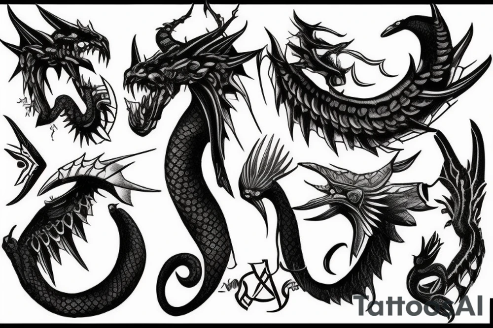 Tiamat tattoo idea